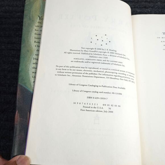 Harry Potter Goblet of Fire Hardcover Book J. K Rowling - Picture 4 of 8